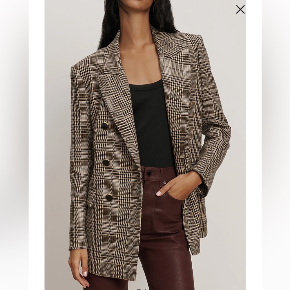 Veronica Beard ‼️ Rhys Houndstooth Check Dickey Blazer